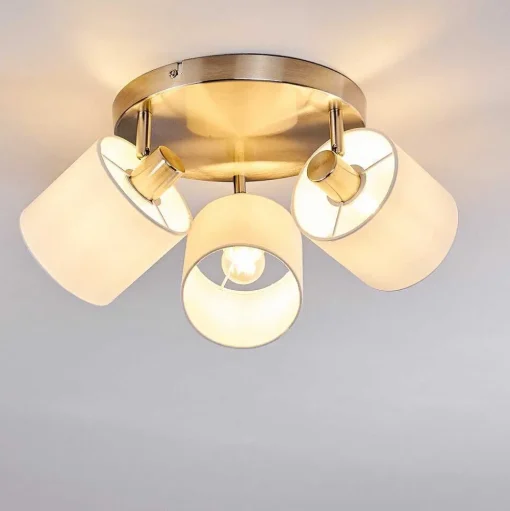 Plafonnier Alsen Nickel Mat, 3 Lumieres