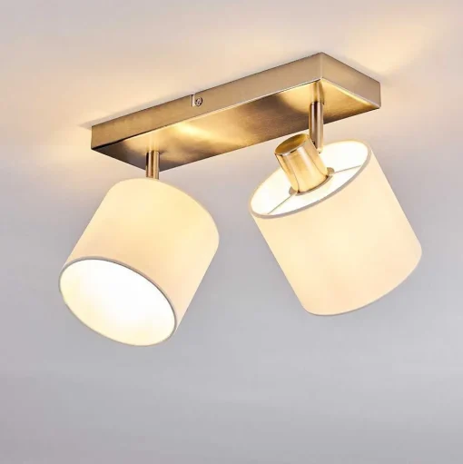 Plafonnier Alsen Nickel Mat, 2 Lumieres