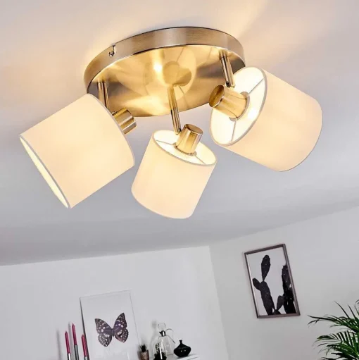 Plafonnier Alsen Nickel Mat, 3 Lumieres