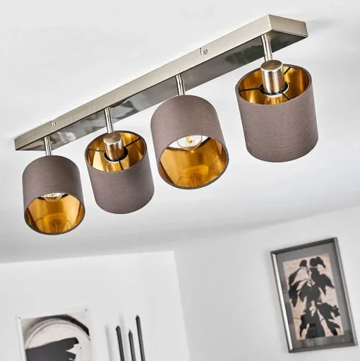 Plafonnier Alsen Nickel Mat, 4 Lumieres