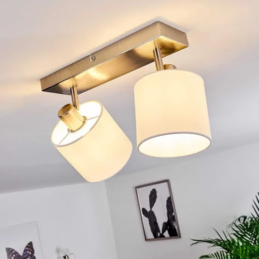 Plafonnier Alsen Nickel Mat, 2 Lumieres