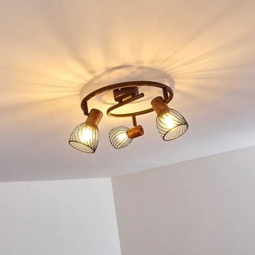 Plafonnier Arjen Rouille, 3 Lumieres