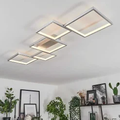 Plafonnier Bacolod Led Argente, 1 Lumiere
