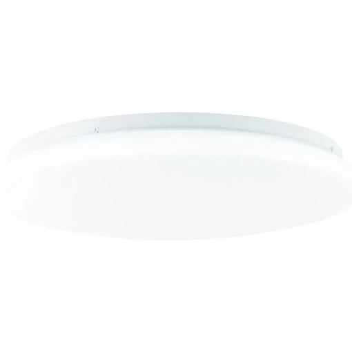 Plafonnier Brilliant Heddy Led Blanc, 1 Lumiere, Telecommandes, Changeur De Couleurs