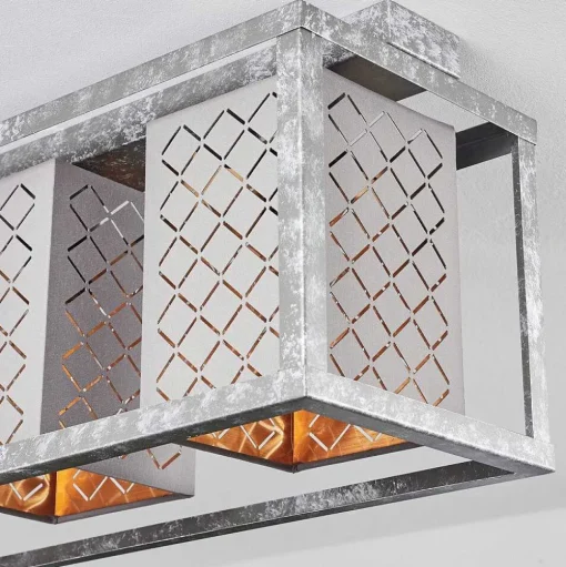 Plafonnier Buchanan Argente, 4 Lumieres