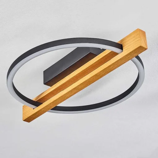 Plafonnier Carcano Led Ecru, Noir, 1 Lumiere