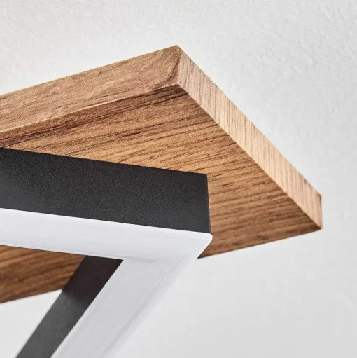 Plafonnier Cascada Led Brun, Couleur Bois, Noir, 1 Lumiere
