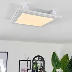 Plafonnier Crum Led Blanc, 1 Lumiere, Telecommandes