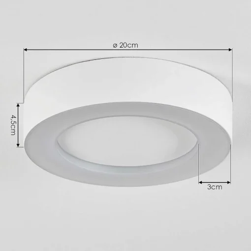 Plafonnier Exterieur Paleroo Led Blanc, 1 Lumiere