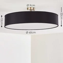 Plafonnier Foggia Nickel Mat, 3 Lumieres