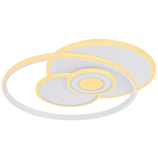 Plafonnier Globo Roderick Led Blanc, 1 Lumiere, Telecommandes