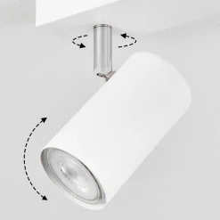 Plafonnier Javel Chrome, Blanc, 4 Lumieres
