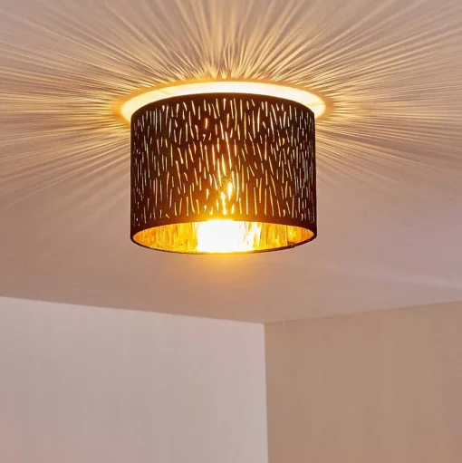 Plafonnier Liared Nickel Mat, 1 Lumiere