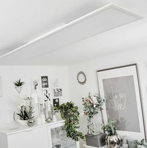 Plafonnier Montalba Led Blanc, 1 Lumiere, Telecommandes, Changeur De Couleurs