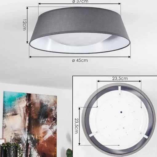 Plafonnier Negio Led Blanc, 1 Lumiere