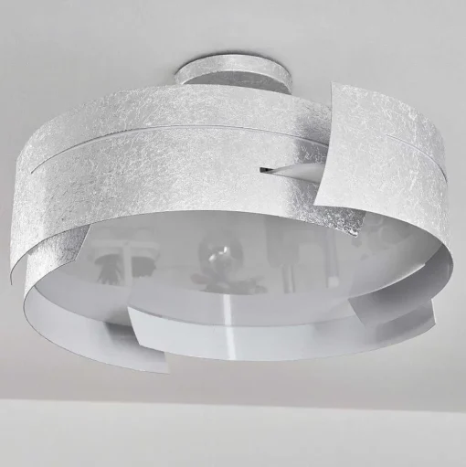Plafonnier Novara Argente, 3 Lumieres