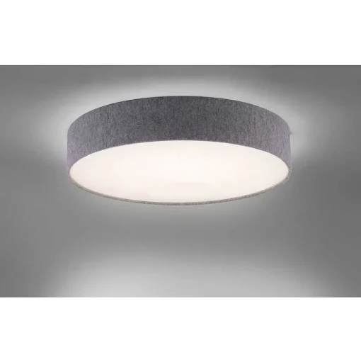 Plafonnier Paul Neuhaus Q-Kiara Led Gris, 1 Lumiere, Telecommandes