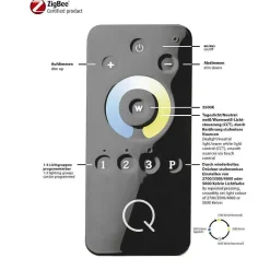 Plafonnier Paul Neuhaus Q-Malina Led Nickel Mat, 4 Lumieres, Telecommandes
