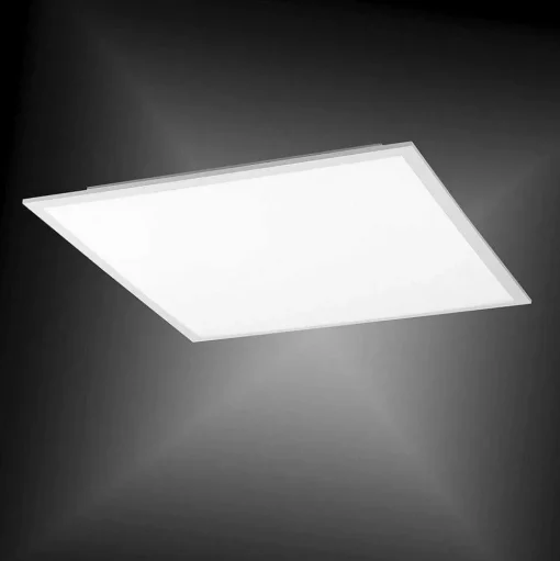 Plafonnier Paul Neuhaus Q-Flag Led Blanc, 1 Lumiere, Telecommandes