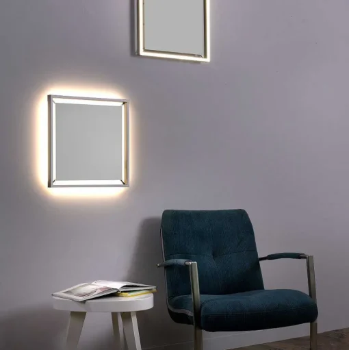 Plafonnier Paul-Neuhaus Q-Kaan Led Acier Brosse, 2 Lumieres, Telecommandes