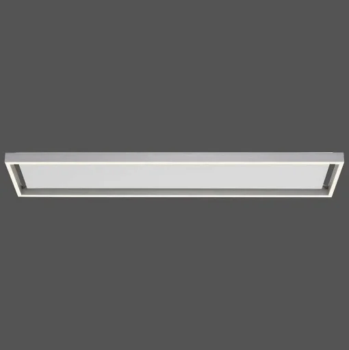 Plafonnier Paul-Neuhaus Q-Kaan Led Acier Brosse, 2 Lumieres, Telecommandes