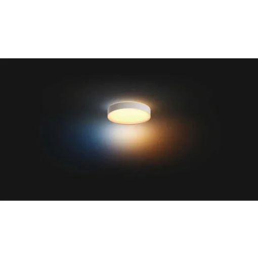 Plafonnier Philips Hue Enrave Led Blanc, 1 Lumiere, Telecommandes