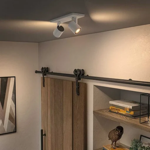 Plafonnier Philips Hue Runner Led Blanc, 2 Lumieres, Telecommandes