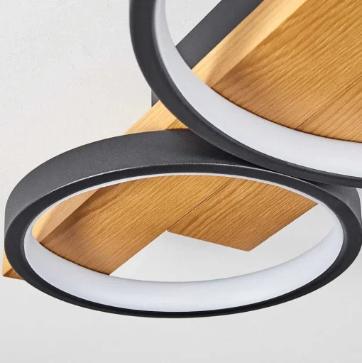 Plafonnier Rodekro Led Ecru, Noir, 1 Lumiere