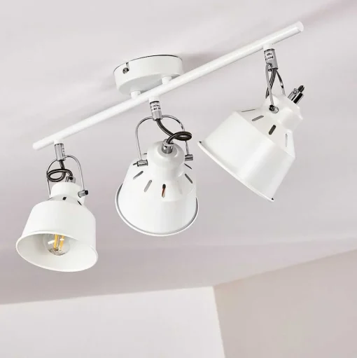 Plafonnier Safari Blanc, 3 Lumieres