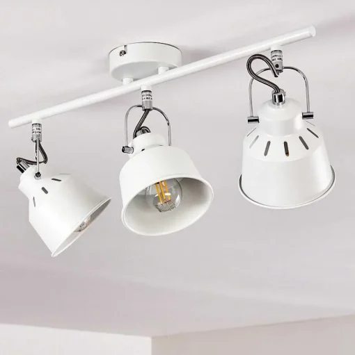 Plafonnier Safari Blanc, 3 Lumieres