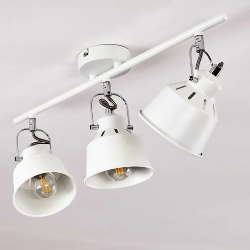 Plafonnier Safari Blanc, 3 Lumieres
