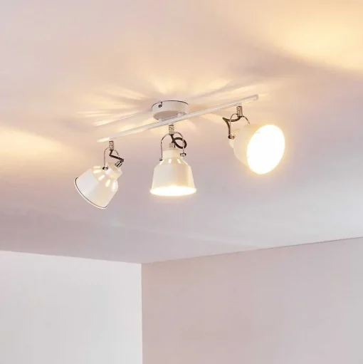 Plafonnier Safari Blanc, 3 Lumieres
