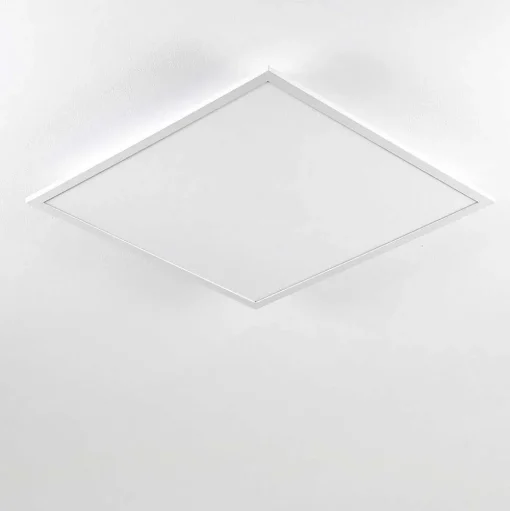Plafonnier Salmi Led Aluminium, Blanc, 1 Lumiere, Telecommandes