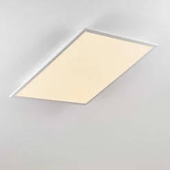 Plafonnier Salmi Led Aluminium, Blanc, 1 Lumiere, Telecommandes