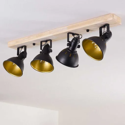 Plafonnier Tina Bois Clair, 4 Lumieres