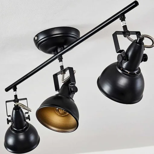 Plafonnier Tina Noir, 3 Lumieres