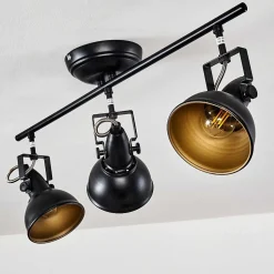 Plafonnier Tina Noir, 3 Lumieres