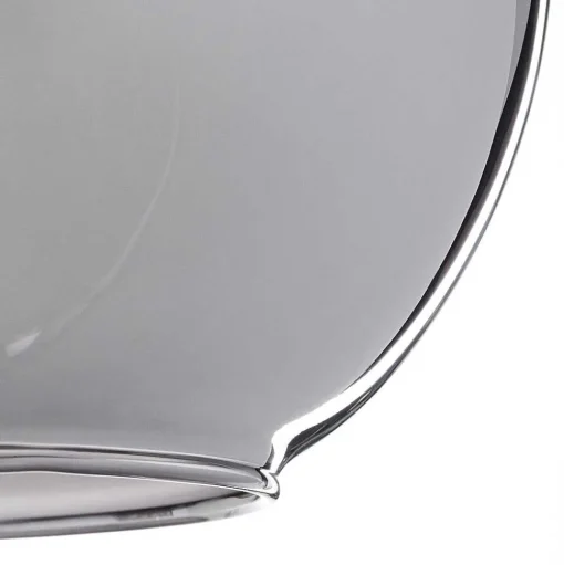 Plafonnier Verre 20 Cm Koyoto Chrome, Fume, 4 Lumieres