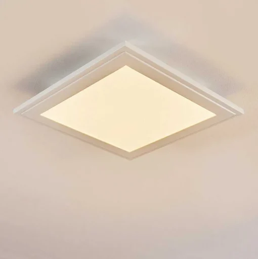 Plafonnier Voisines Led Blanc, 1 Lumiere, Telecommandes, Changeur De Couleurs