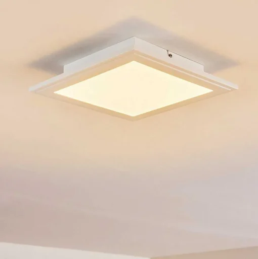 Plafonnier Voisines Led Blanc, 1 Lumiere, Telecommandes, Changeur De Couleurs