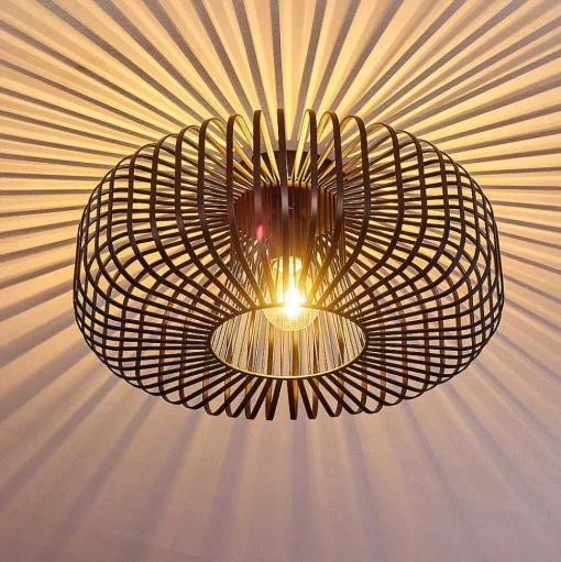 Plafonnier Wemude Noir, 1 Lumiere