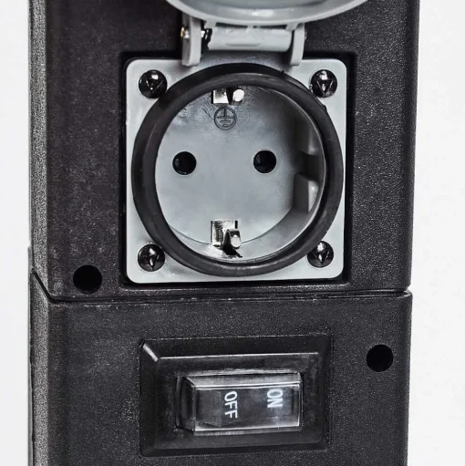 Prises Électriques D\\'Exterieur Gervais Gris, Noir