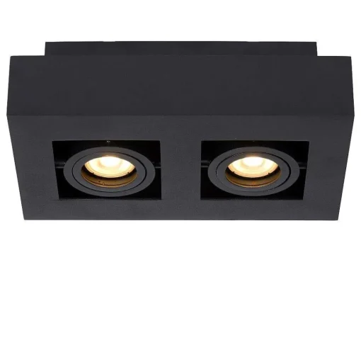 Spot De Plafond Lucide Xirax Led Noir, 2 Lumieres