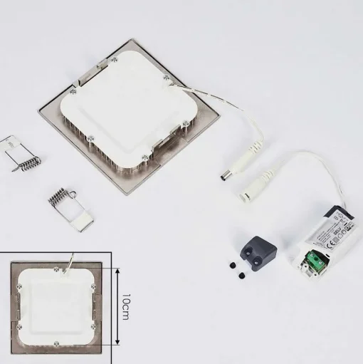 Spot Encastrable Finsrud Led Nickel Mat, 1 Lumiere