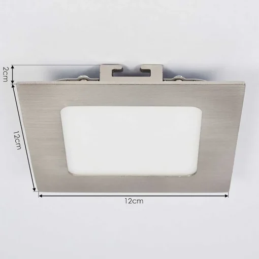 Spot Encastrable Finsrud Led Nickel Mat, 1 Lumiere
