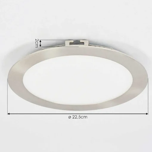 Spot Encastrable Finsrud Led Nickel Mat, 1 Lumiere