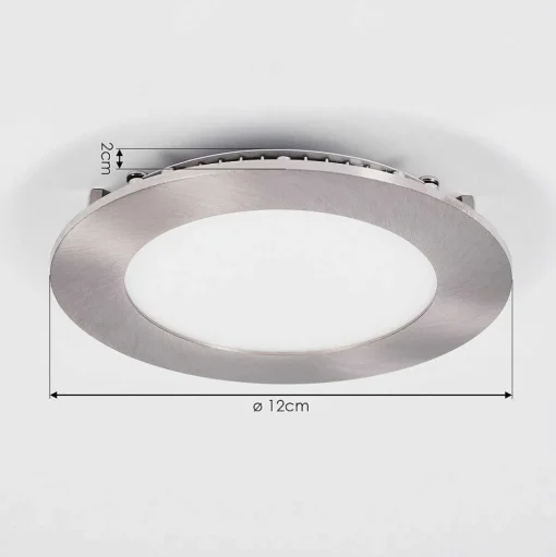 Spot Encastrable Finsrud Led Nickel Mat, 1 Lumiere