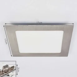 Spot Encastrable Finsrud Led Nickel Mat, 1 Lumiere