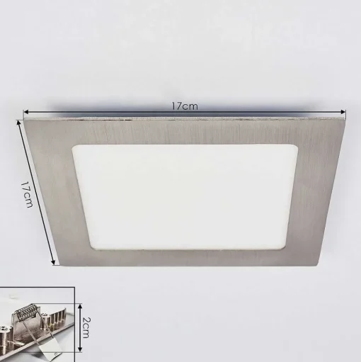 Spot Encastrable Finsrud Led Nickel Mat, 1 Lumiere
