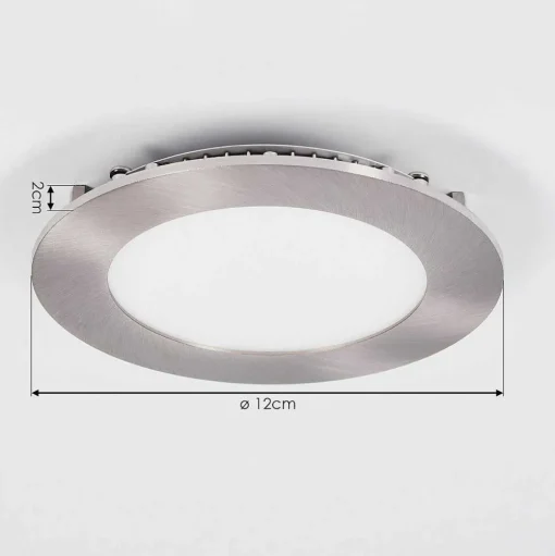 Spot Encastrable Finsrud Led Nickel Mat, 1 Lumiere